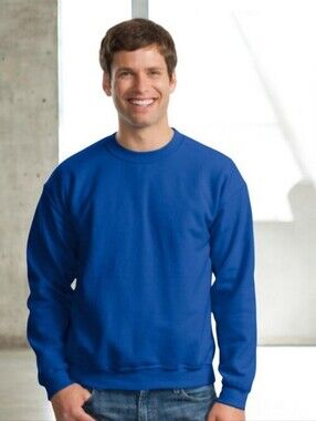 #A37 Men's Classic Royal Blue Crewneck Sweatshirt
